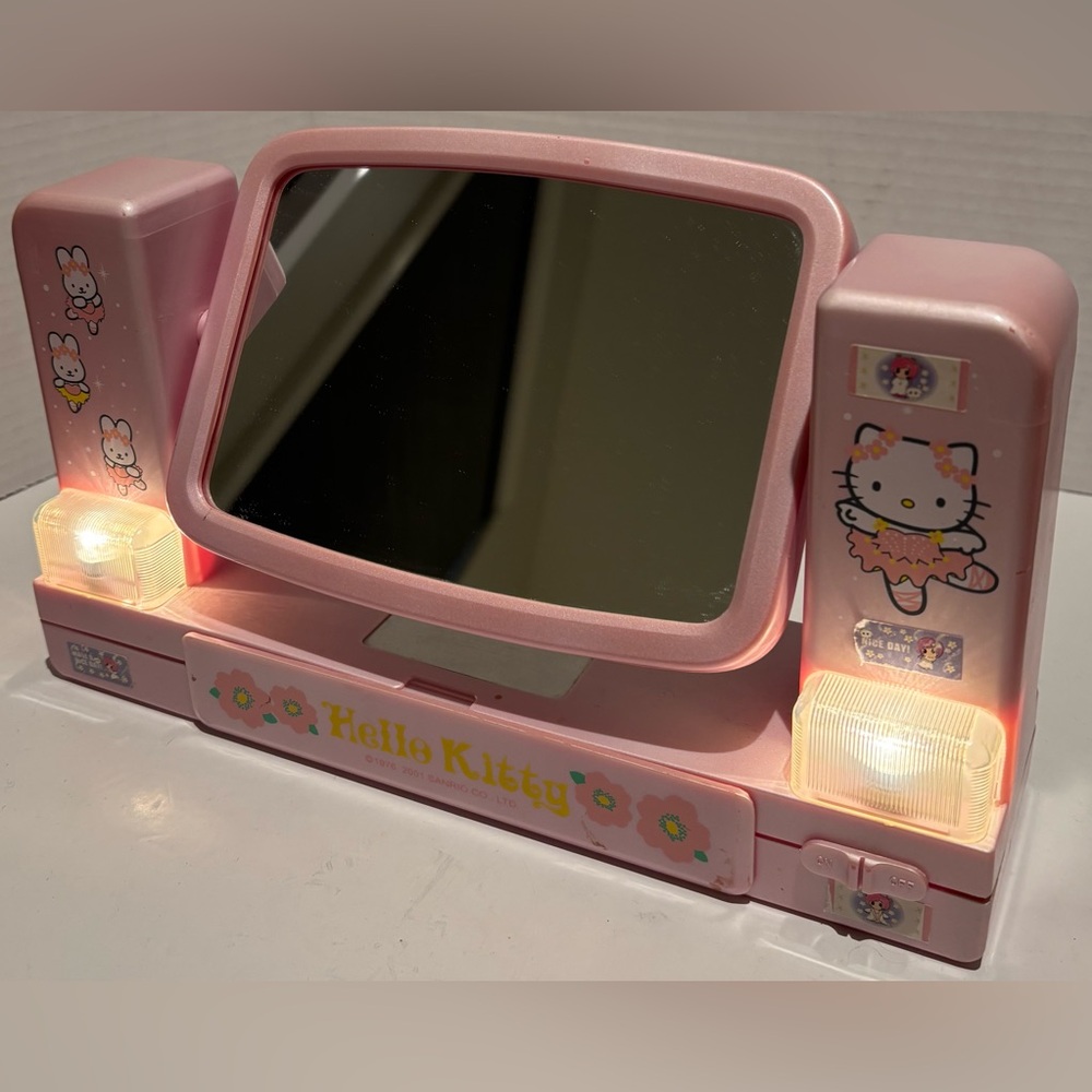 Vintage 2001 Hello Kitty Vanity Makeup Mirror Sanrio Ballerina Theme